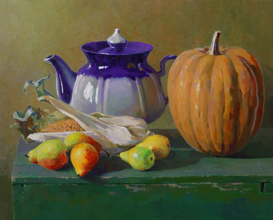 Painting маслом Натюрморт с тыквой