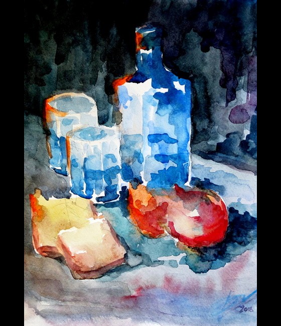 Painting акварелью Vospominaniia