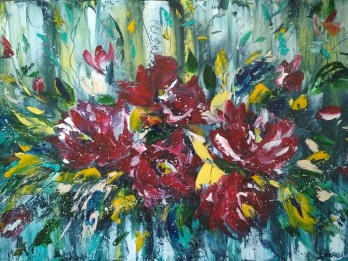 Painting маслом Осенние цветы