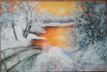 Painting маслом Закат 