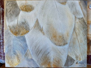 Painting акрилом Перья