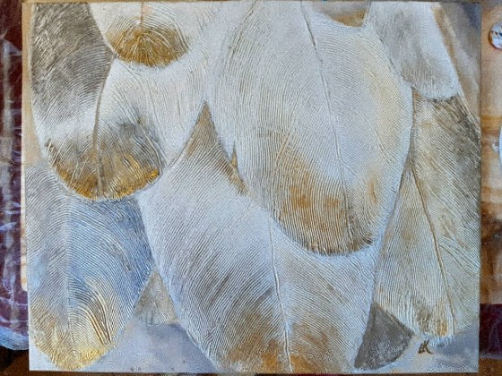Painting акрилом Перья
