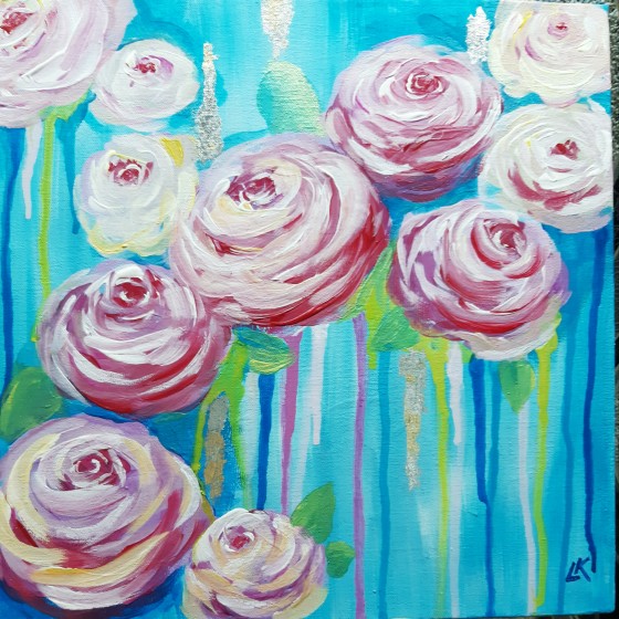 Painting акрилом Розы