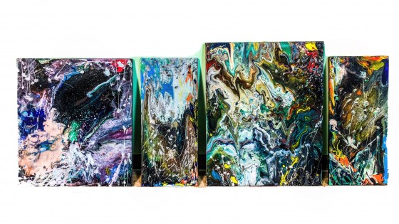 Painting акрилом квадриптих