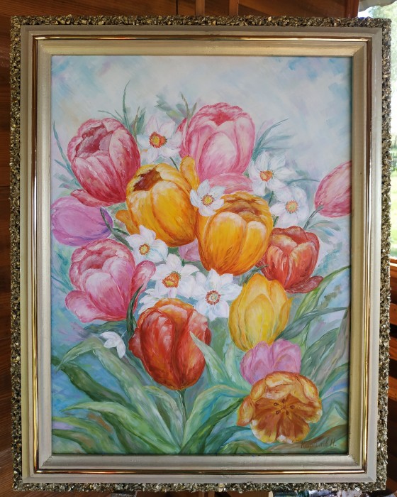 Painting маслом Букет тюльпанів