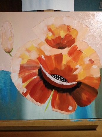 Painting маслом Интерьерный цветок