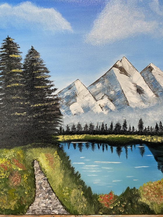 Painting маслом Горы