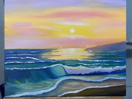 Painting маслом Море