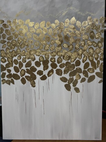 Painting акрилом Золотая листва