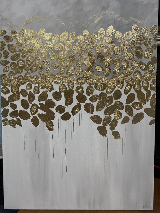 Painting акрилом Золотая листва
