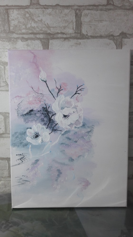 Painting акрилом Нежные цветы