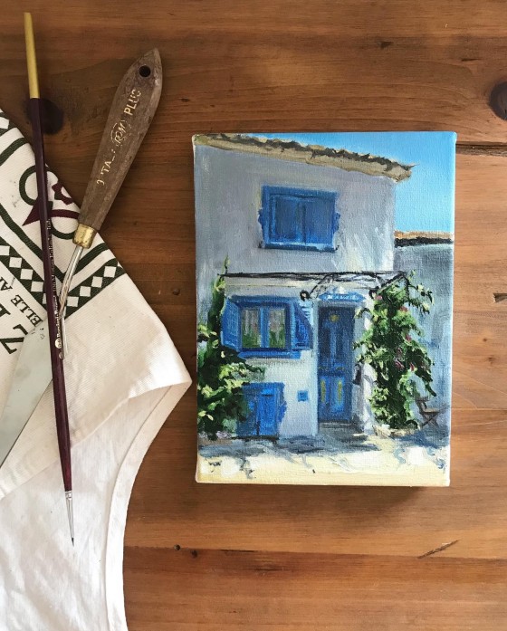 Painting маслом Bozcaada island 