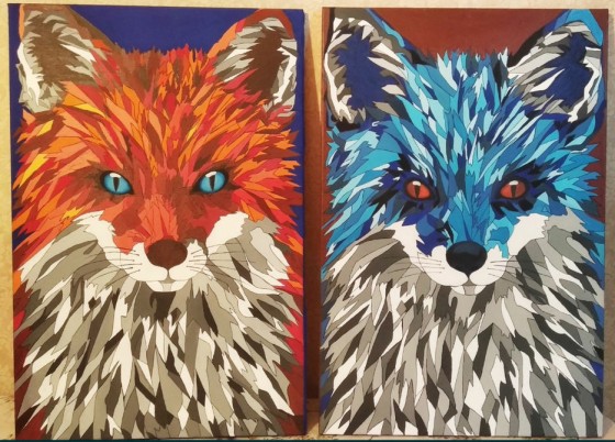 Painting акрилом Картина акрилом лисы