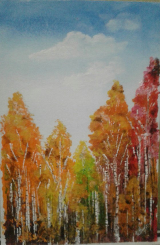 Painting акрилом Палитра осени