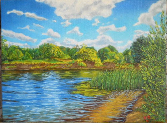 Painting маслом Летний день