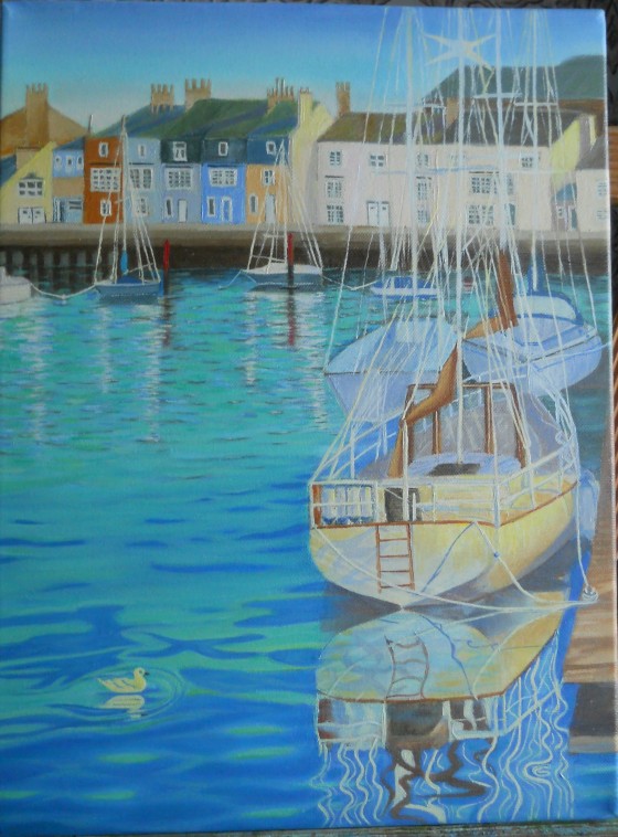 Painting маслом Яхты у пречала