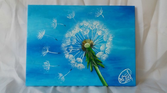 Painting маслом ,,Воздушный цветок" 