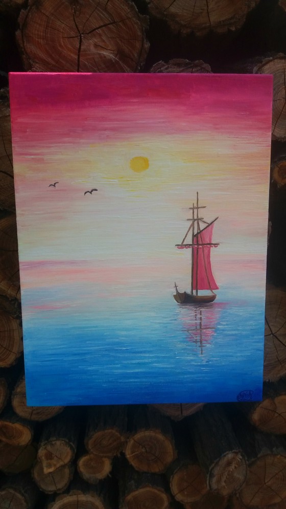 Painting маслом ,,Море счастья "(копия)