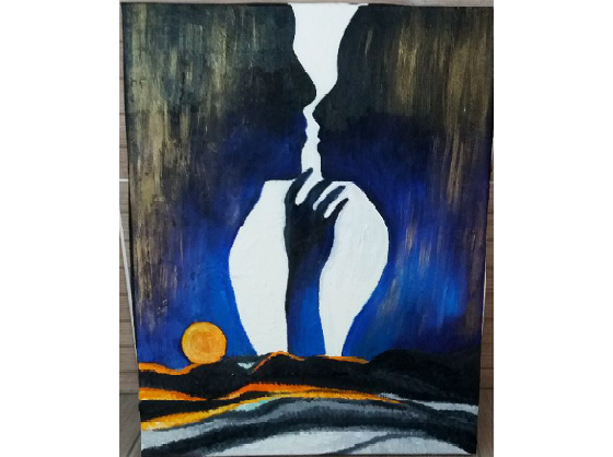 Painting маслом Картина маслом ,,Ночь"