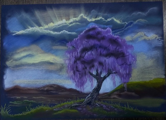 Painting пастелью Куда приводят мечты