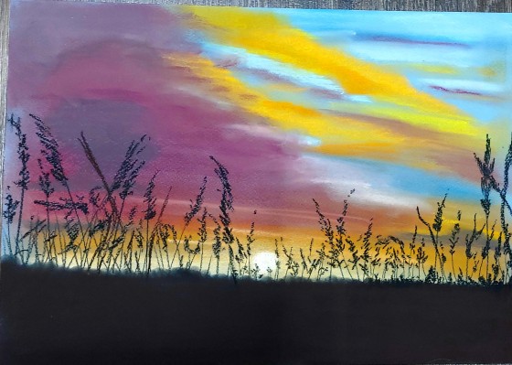 Painting пастелью Тишина