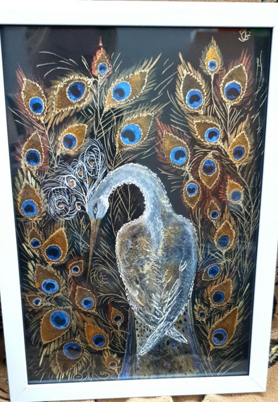 Painting в смешанной технике Жар-птица
