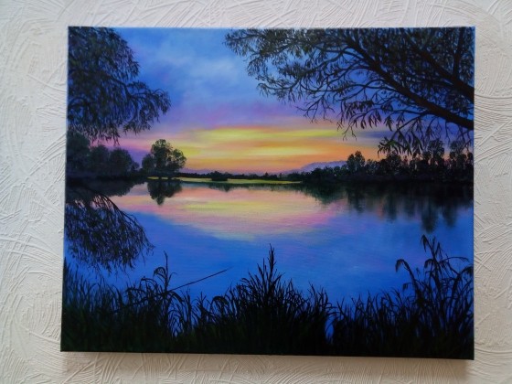 Painting маслом Тихий летний вечер