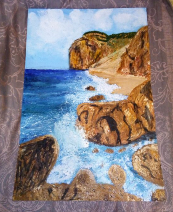 Painting маслом Берег моря