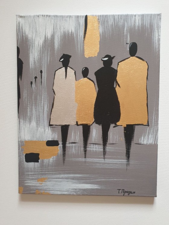 Painting в смешанной технике Интерьерная картина "Селебрити" 