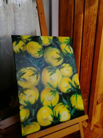 Painting маслом Лимоны