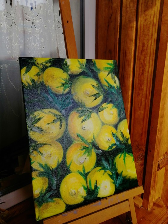 Painting маслом Лимоны