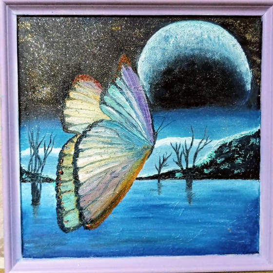 Painting маслом Ночной мотылек