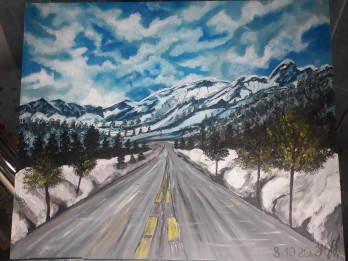 Painting акрилом Дорога в мрії