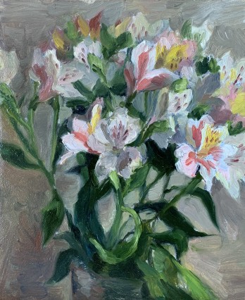 Painting маслом Лилии