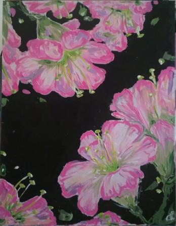 Painting акрилом Гибискус