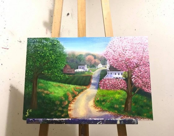 Painting акрилом Сказочный путь