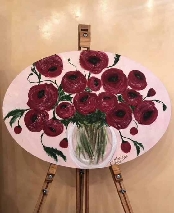 Painting в смешанной технике Цветок душы 