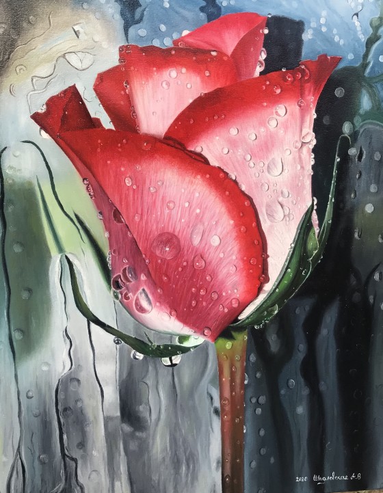 Painting маслом Картина маслом роза
