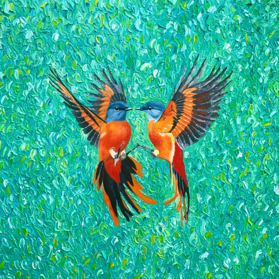 Painting маслом Птицы