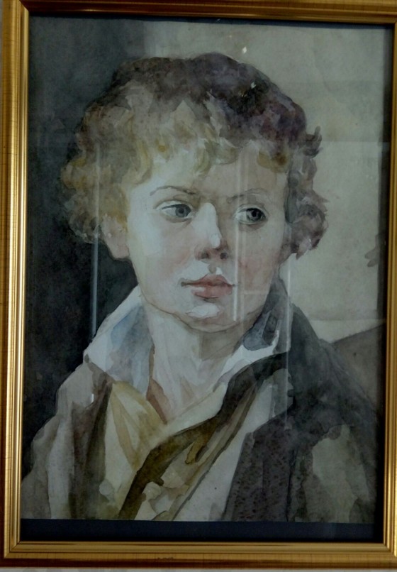 Painting акварелью Мальчик