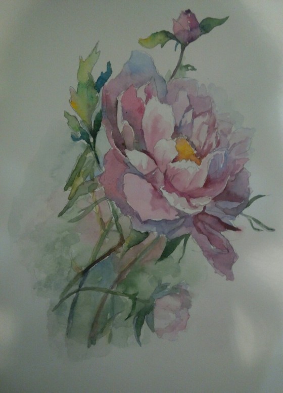 Painting акварелью Цветок