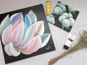 Painting акрилом Цветок