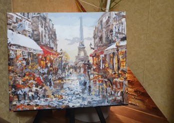 Painting акрилом Париж
