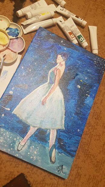 Painting акрилом Балерина