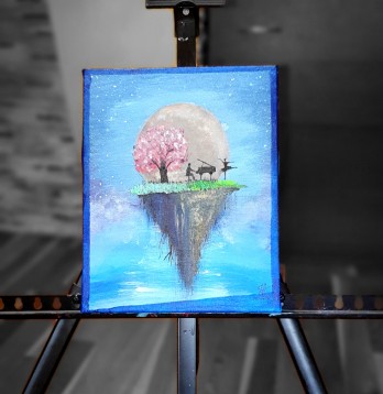 Painting акрилом Вселенная