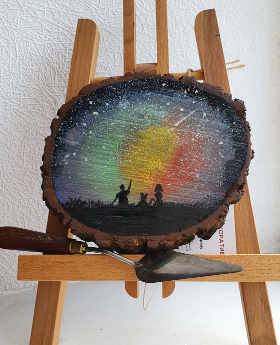 Painting акрилом Моя вселенная