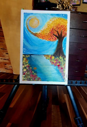 Painting акрилом Осень