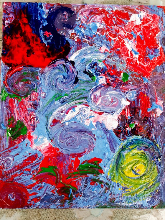 Painting в смешанной технике Хаос