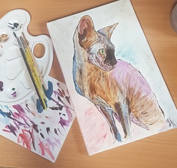 Painting акрилом Сфинкс