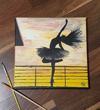 Painting акрилом Балерина